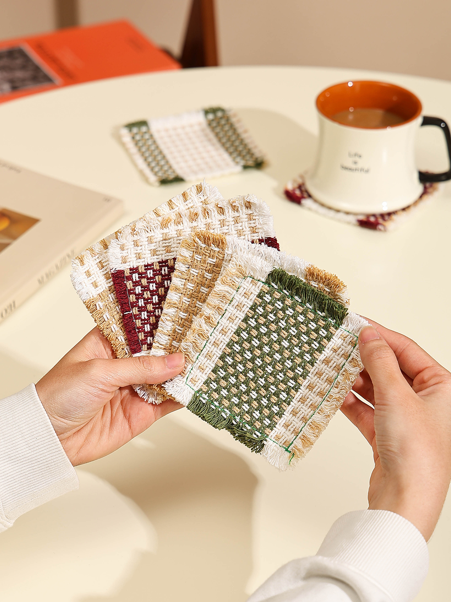 Coffee Tea Uses - Japanese Style Handwoven Coaster Ins Style