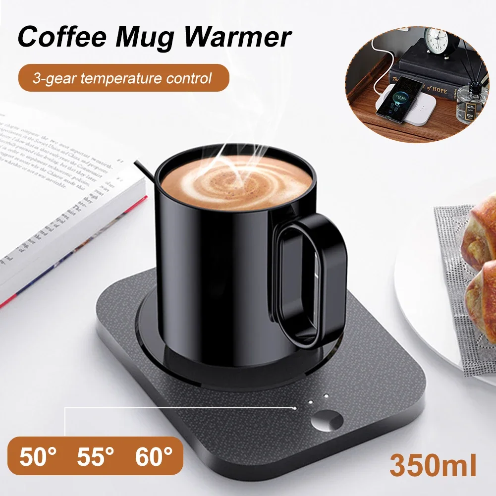 Coffee Tea Water Heater - USB Wireless Charging Cup Warmer Pad