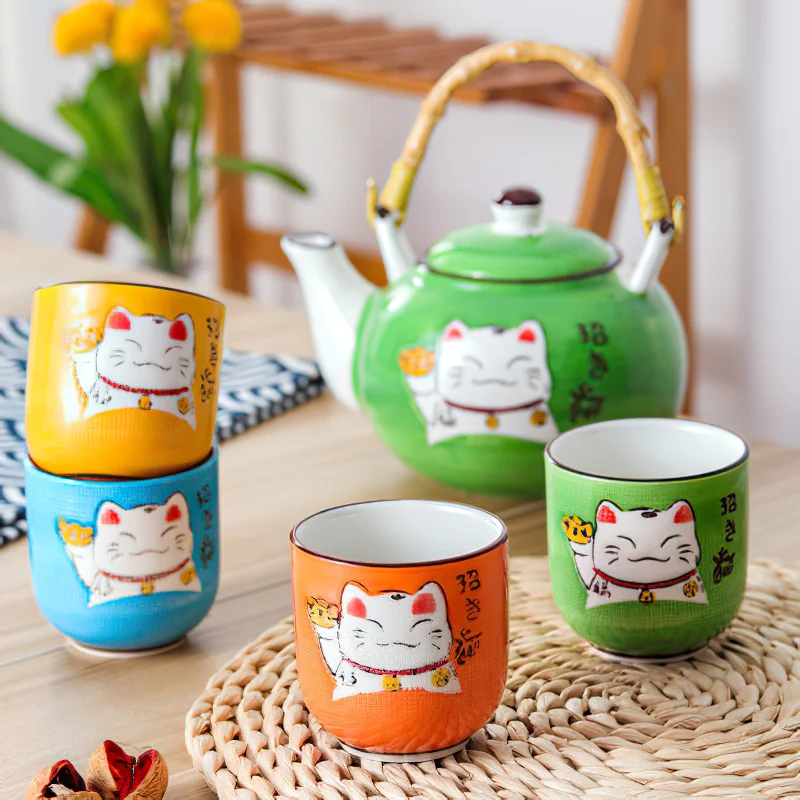 Coffee Tea Japan - Japan Creative Multicolor Cartoon Lucky Cat