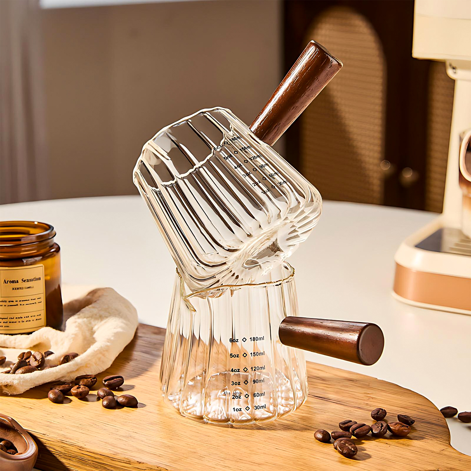 OANKR 6 oz Glass Measuring Cup - Coffee And Tea Glass のレビューと価格