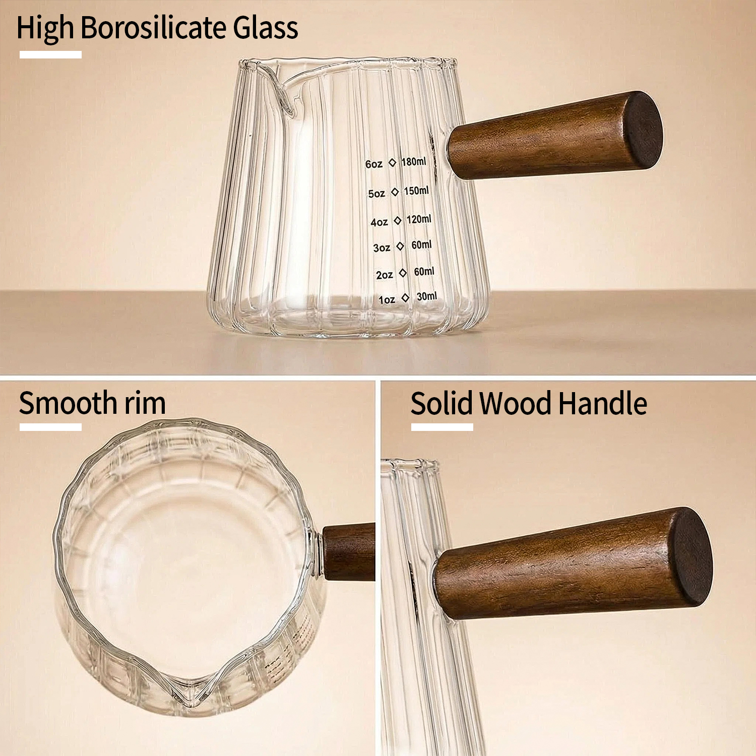 OANKR 6 oz Glass Measuring Cup - Coffee And Tea Glass のレビューと価格