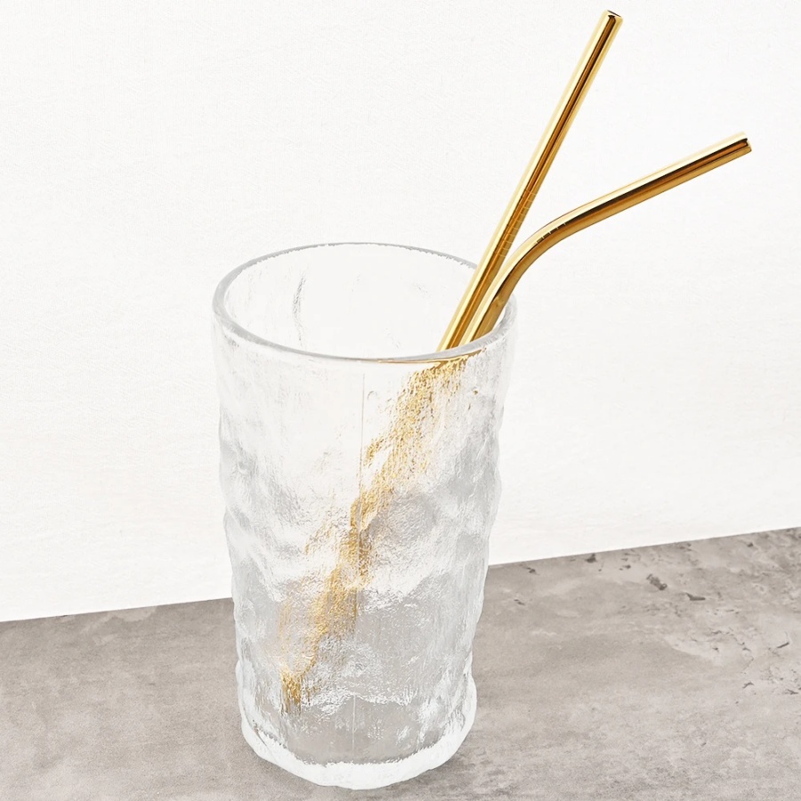 4pcs reusable gold straws milk - Coffee Tea Uses のレビューと価格