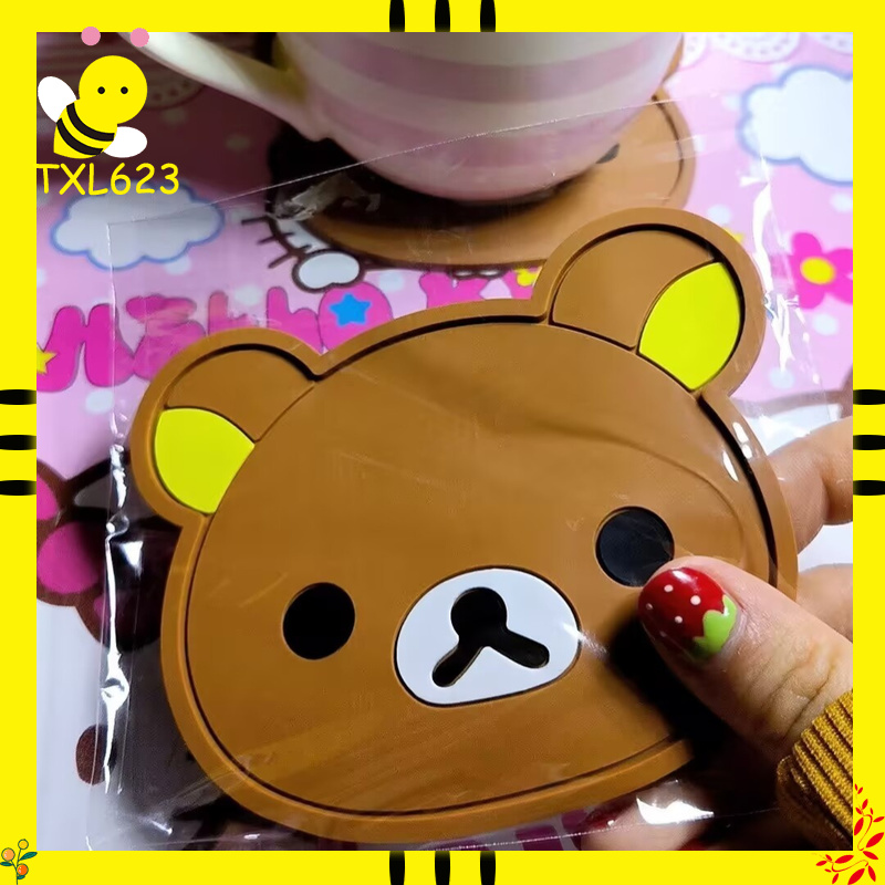 Rilakkuma Silicone Cup Coaster - Good Coffee Tea のレビューと価格