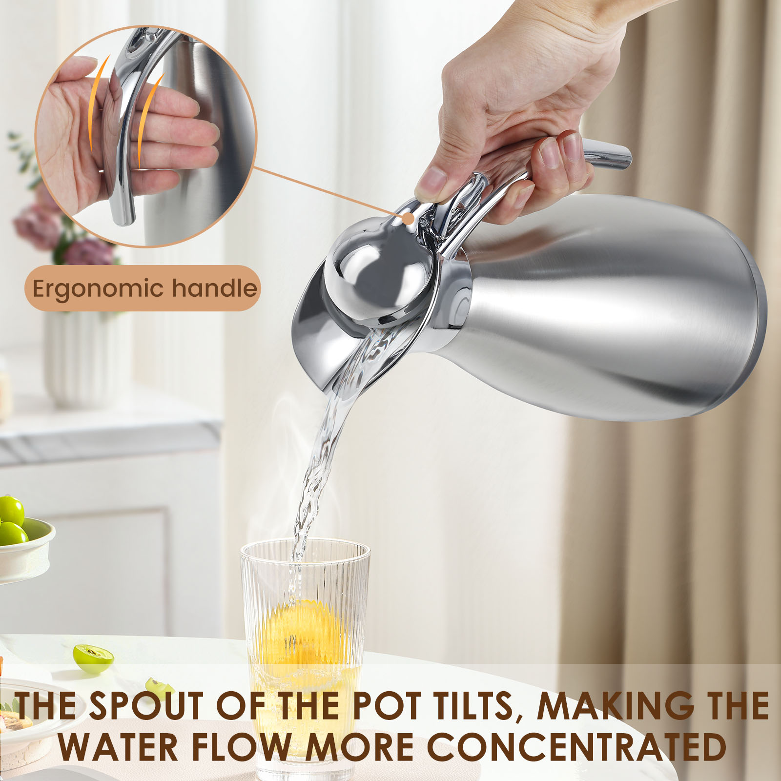 Kitchen Thermal Kettle 2000ml  - Coffee Tea Water Heater のレビューと価格
