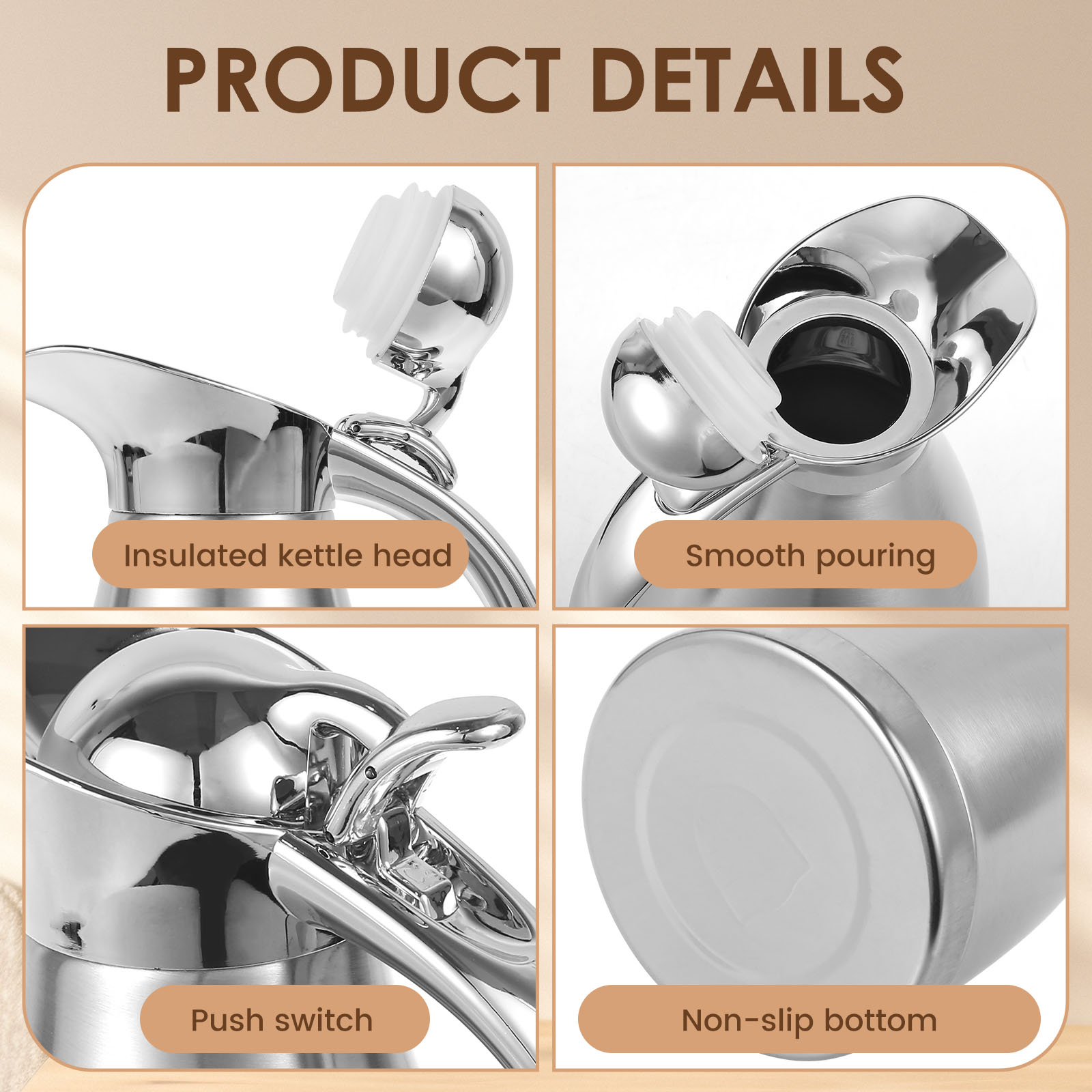 Kitchen Thermal Kettle 2000ml  - Coffee Tea Water Heater のレビューと価格