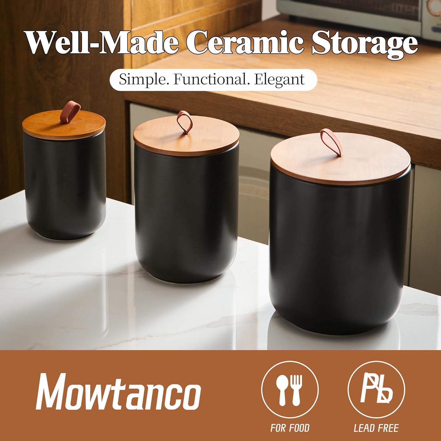 Ceramic Canister Set (30 oz, 4 - Coffee And Tea Glass のレビューと価格