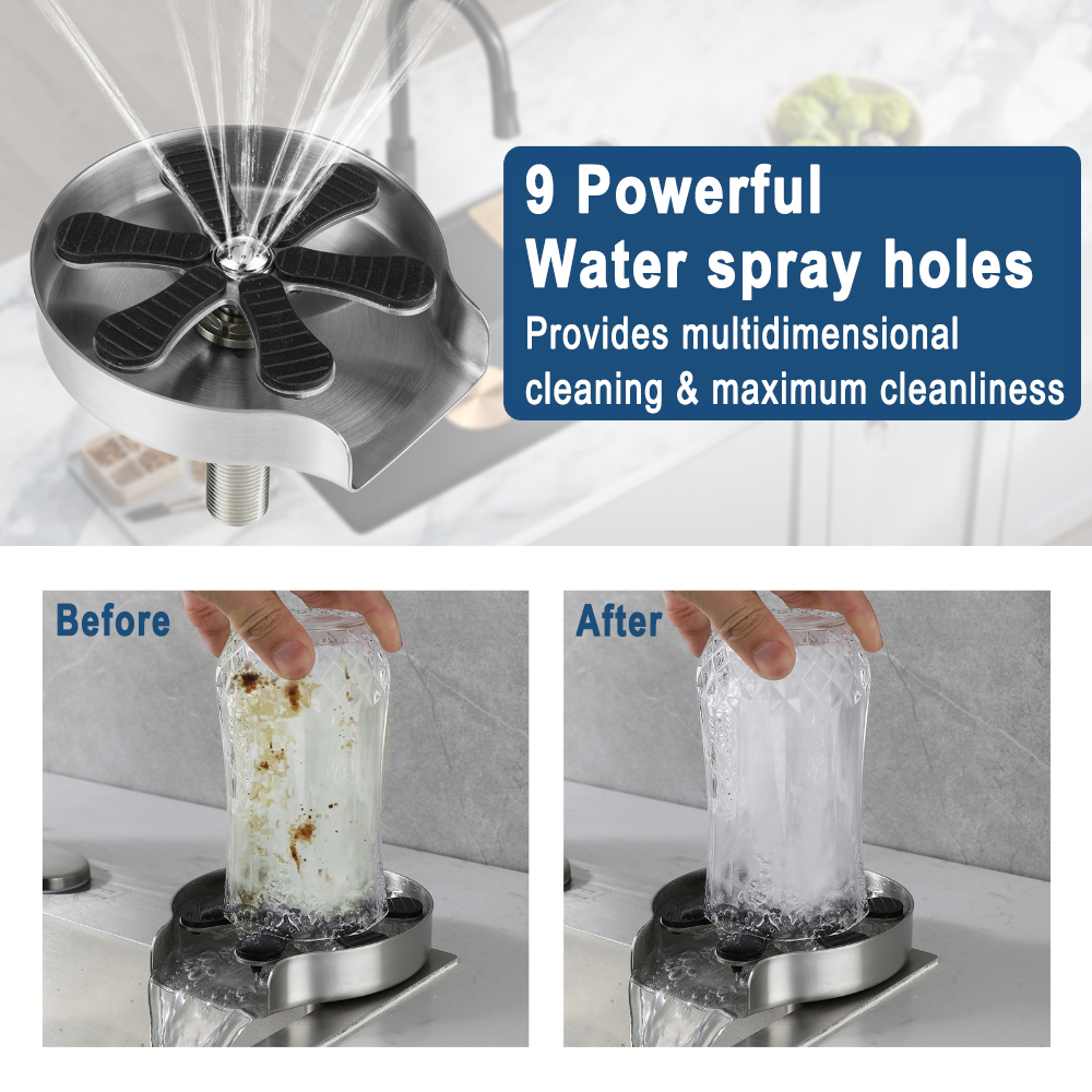 Faucet Glass Rinser High Press - Coffee And Tea Glass のレビューと価格