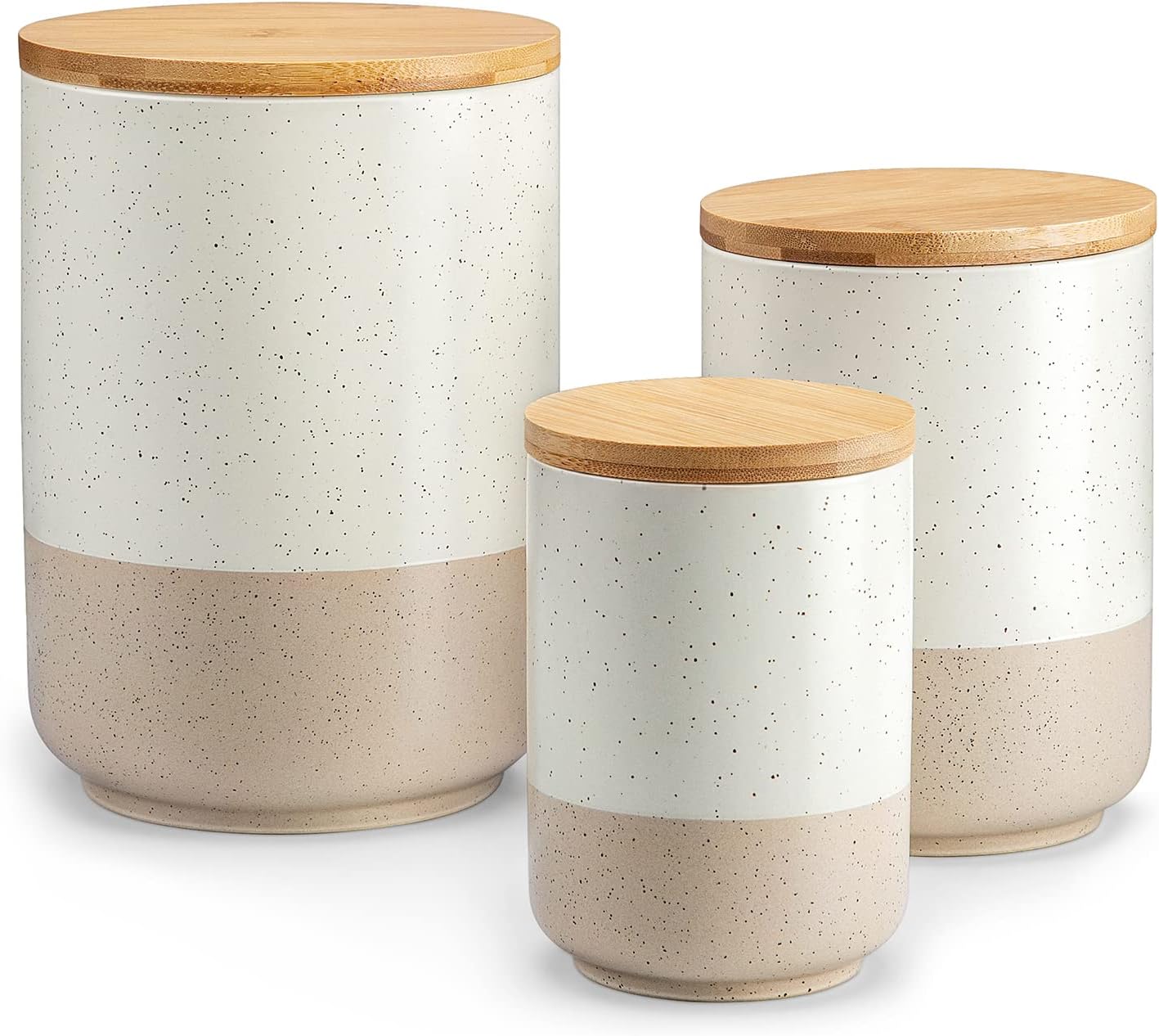 Sabine Ceramic Canister Set wi - Coffee And Tea Glass のレビューと価格
