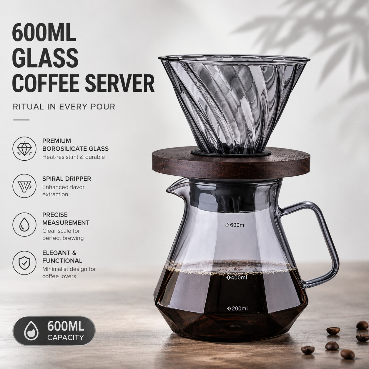 Magpie Glass Coffee Pot For V6 - Coffee And Tea Glass のレビューと価格