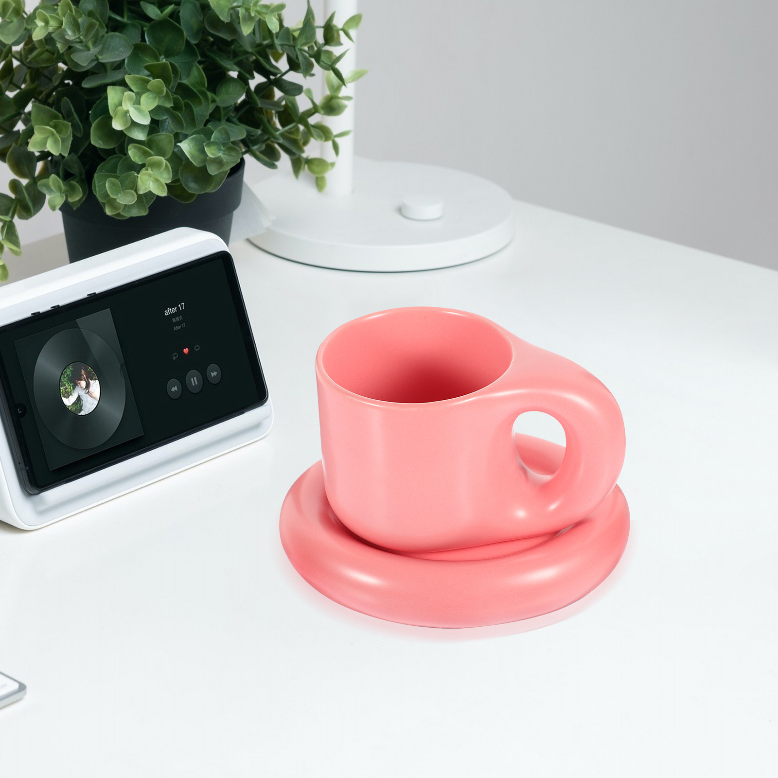 Ceramic Coffee Cup Set with Sa - Coffee Tea Uses のレビューと価格