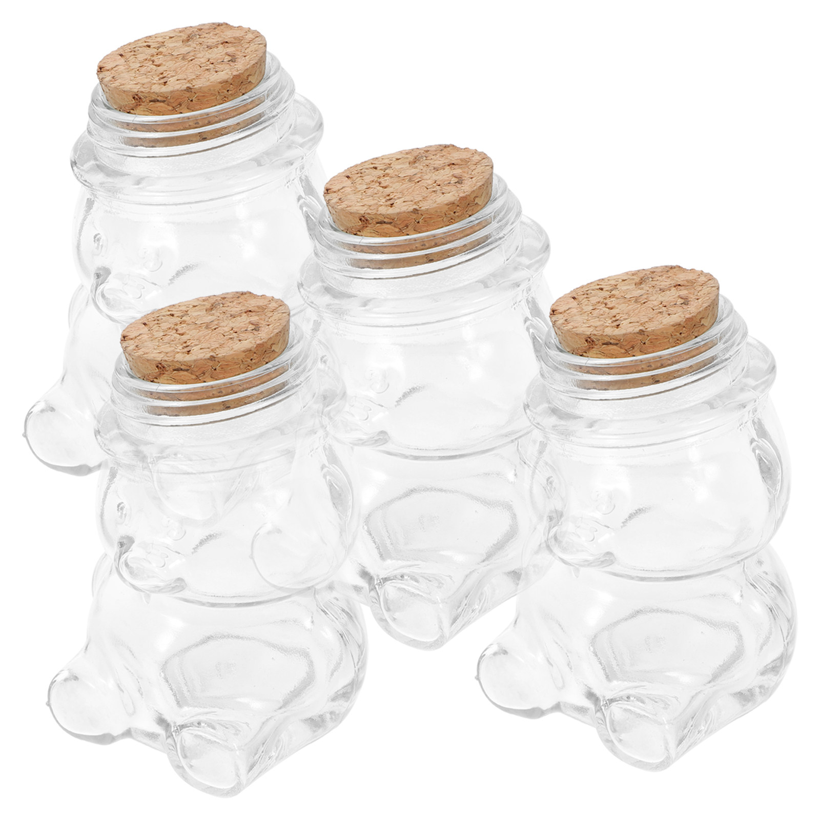 4Pcs Glass Candy Jar Set Trans - Coffee And Tea Glass のレビューと価格