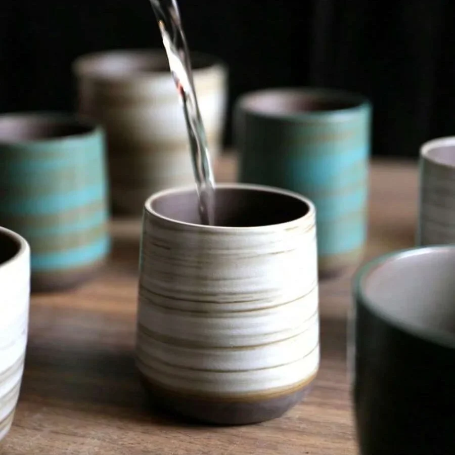 Hand-Painted Crackle Glaze Sto - Coffee Tea Uses のレビューと価格