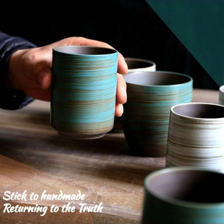 Hand-Painted Crackle Glaze Sto - Coffee Tea Uses のレビューと価格