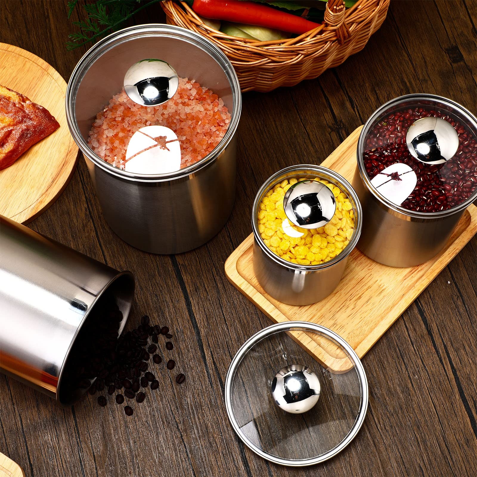 Food Storage Containers Tea Co - Coffee And Tea Glass のレビューと価格