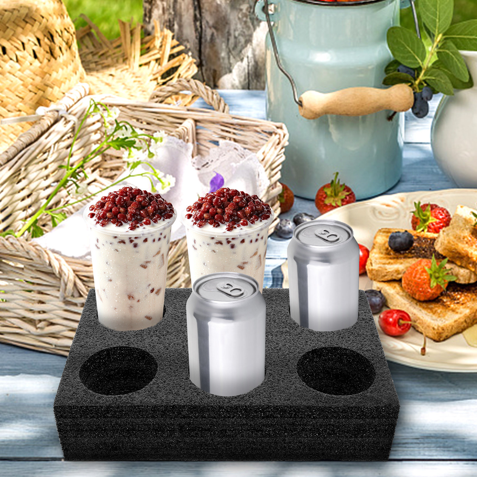 6-Hole Coffee Cup Carrier Tray - Coffee Tea Uses のレビューと価格