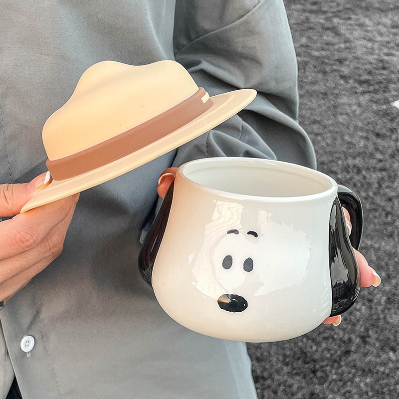 Snoopy Ceramic Mug Kawaii Cart - Good Coffee Tea のレビューと価格